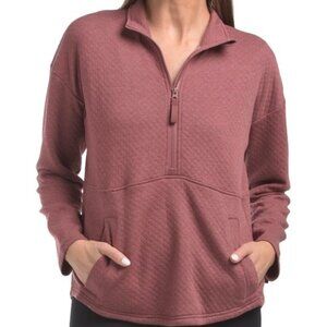 Eddie Bauer Berry Half-Zip Sweatshirt Pullover